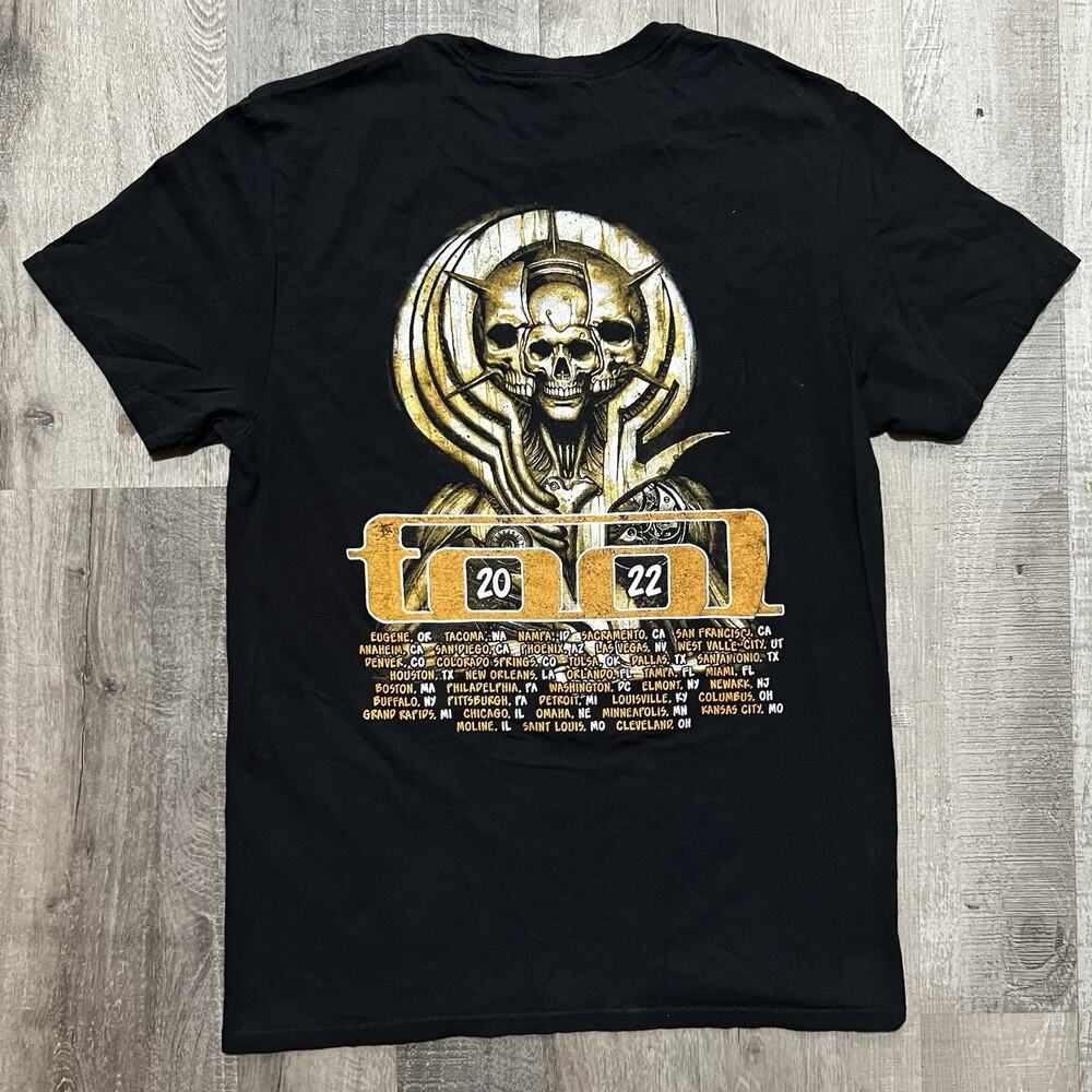 TOOL Band T Shirt 2022 US Tour Black Double Sided Concert Rock Merch Size M